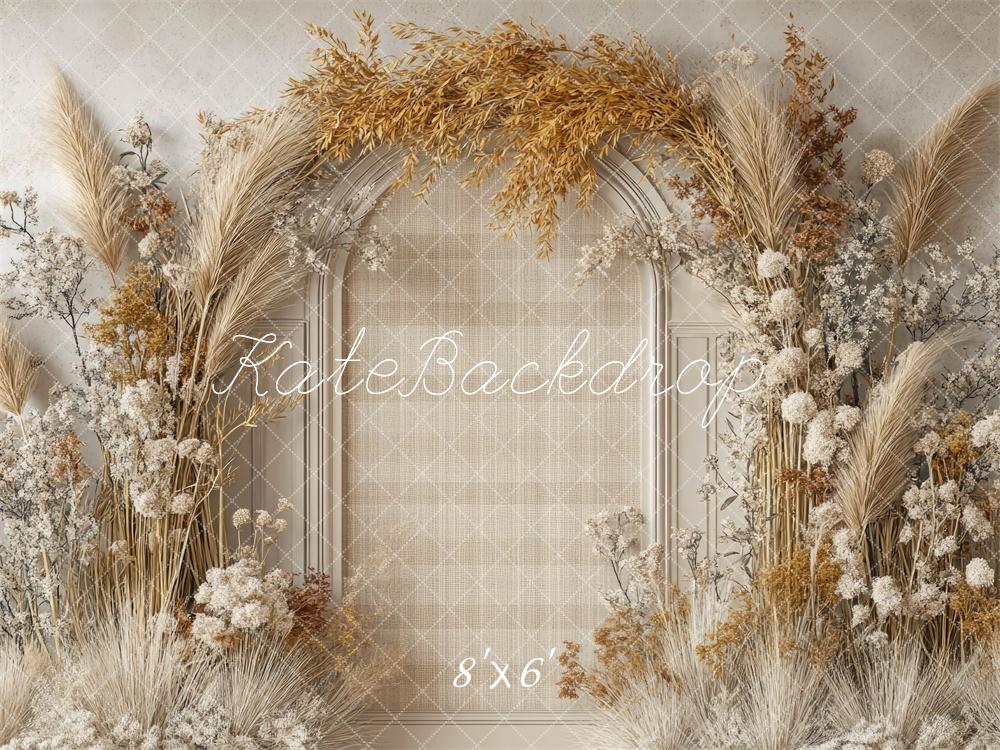 Kate Bohème Florale Arche Beige Classique Toile de fond conçue par Mini MakeBelieve - Kate Backdrop FR