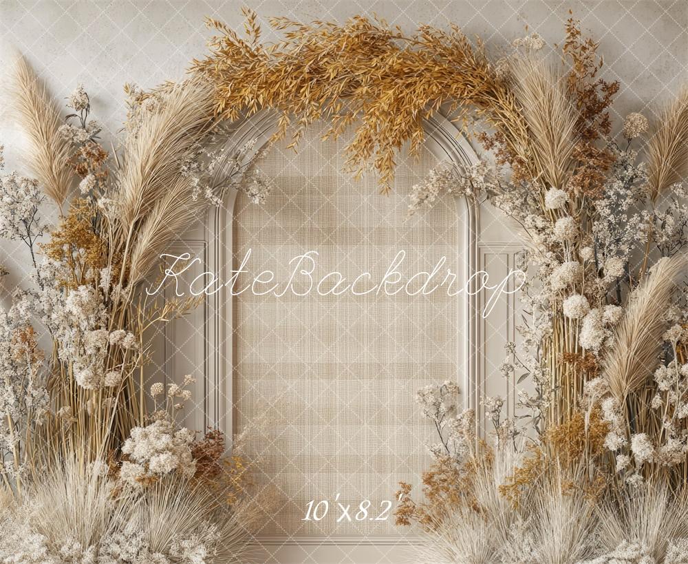 Kate Bohème Florale Arche Beige Classique Toile de fond conçue par Mini MakeBelieve - Kate Backdrop FR