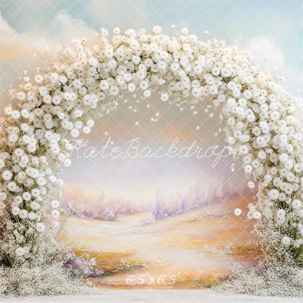 Kate Printemps Arche de Fleurs Pastel Toile de fond conçue par Mini MakeBelieve - Kate Backdrop FR