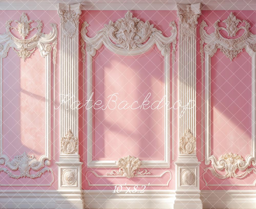 Kate Élégant Rose Mur Vintage Soleil Toile de fond en Laine conçue par Emetselch - Kate Backdrop FR