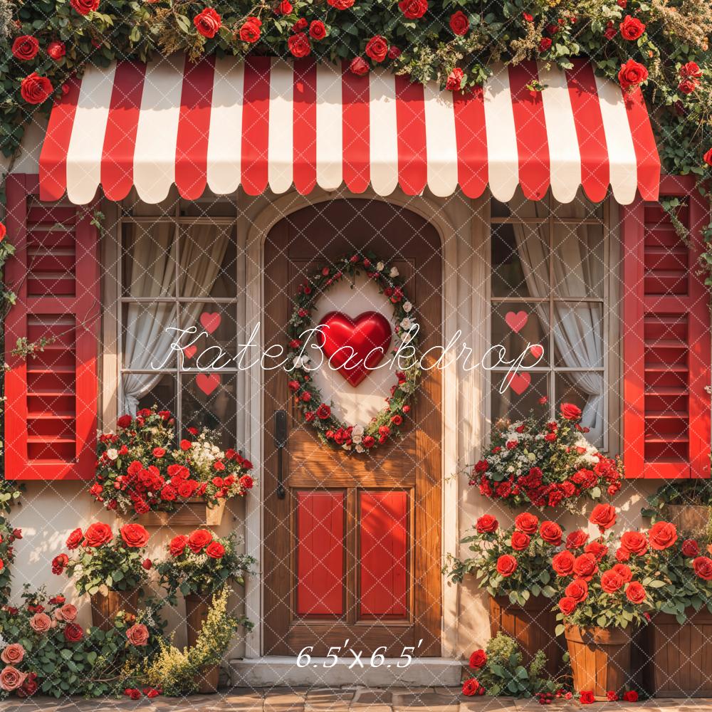 Kate Saint Valentin Roses Rouge Porte Toile de fond conçue par Emetselch - Kate Backdrop FR
