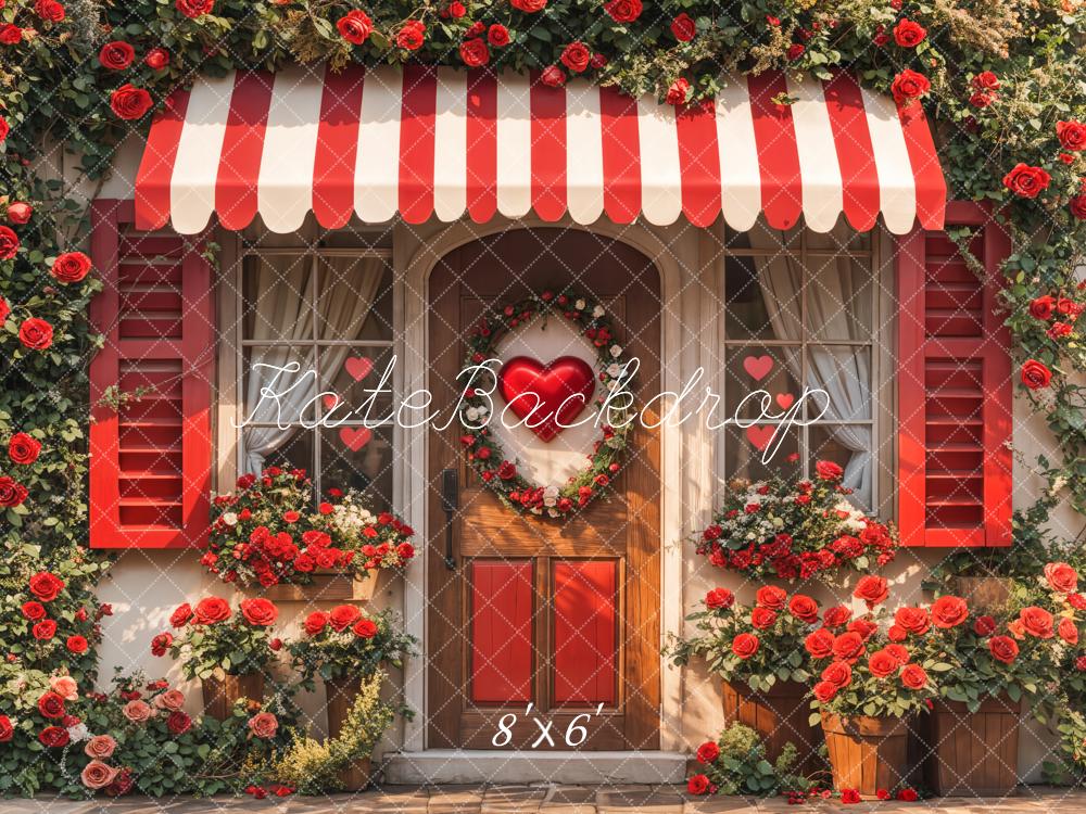 Kate Saint Valentin Roses Rouge Porte Toile de fond conçue par Emetselch - Kate Backdrop FR