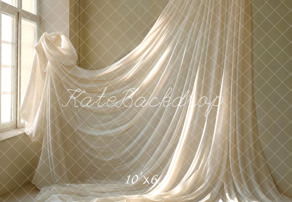 Kate Rideaux Fenêtre Soleil Élégant Blanc Toile de fond conçue par Emetselch - Kate Backdrop FR