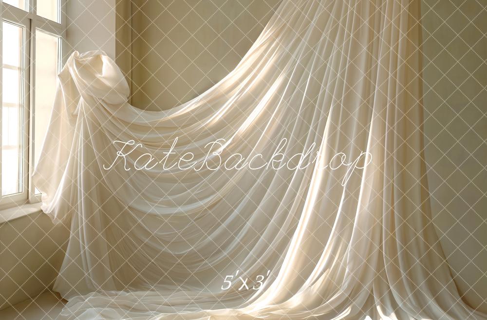 Kate Rideaux Fenêtre Soleil Élégant Blanc Toile de fond conçue par Emetselch - Kate Backdrop FR
