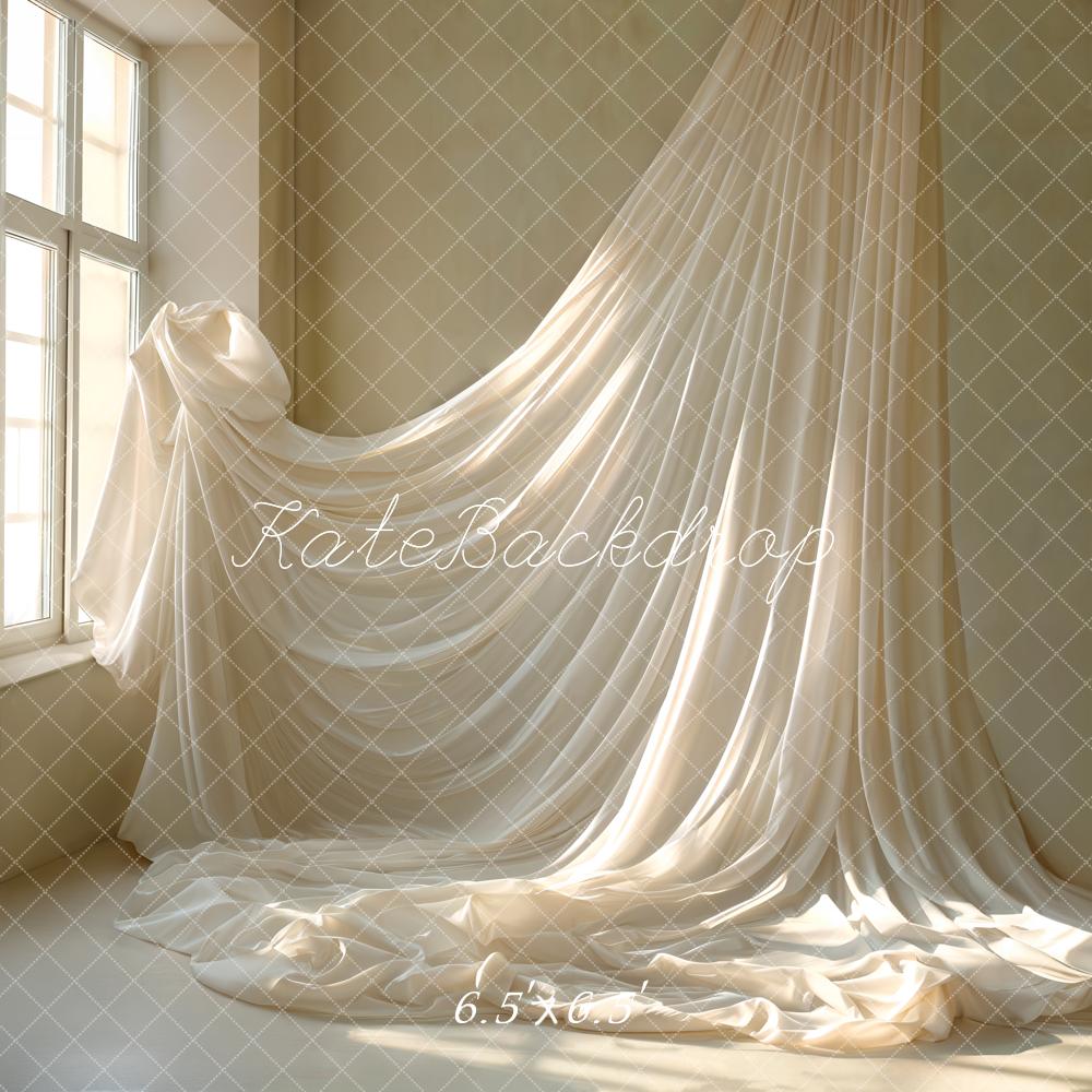 Kate Rideaux Fenêtre Soleil Élégant Blanc Toile de fond conçue par Emetselch - Kate Backdrop FR