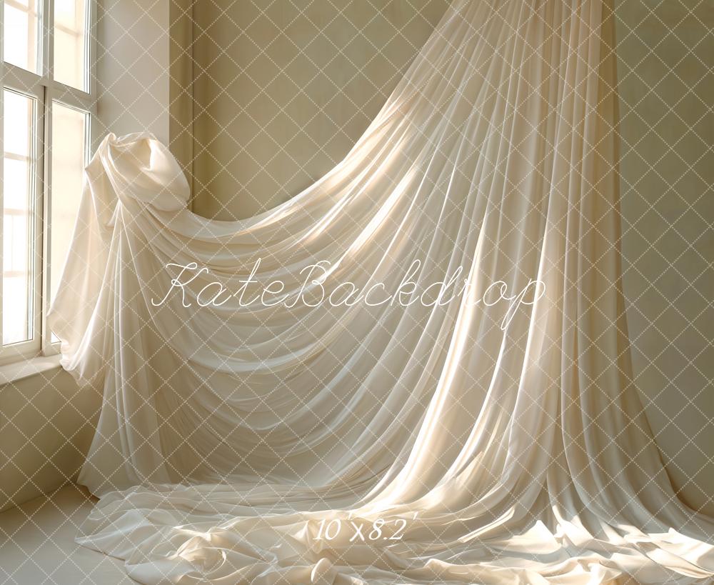Kate Rideaux Fenêtre Soleil Élégant Blanc Toile de fond conçue par Emetselch - Kate Backdrop FR