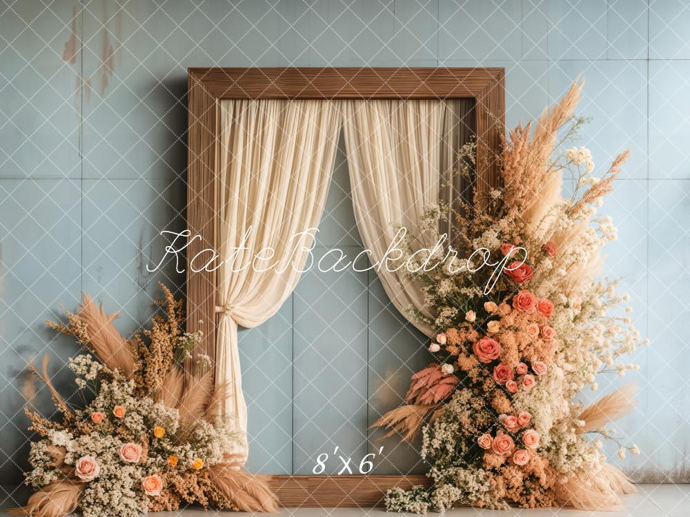 Kate Bohème Fleur Cadre Mariage Portrait Toile de fond conçue par Emetselch - Kate Backdrop FR