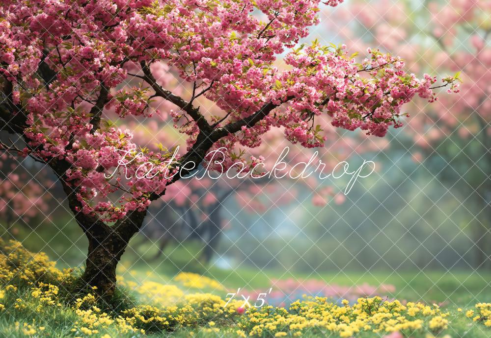 Kate Printemps Cerisier Fleurs Rose Arbre Toile de fond conçue par Emetselch - Kate Backdrop FR