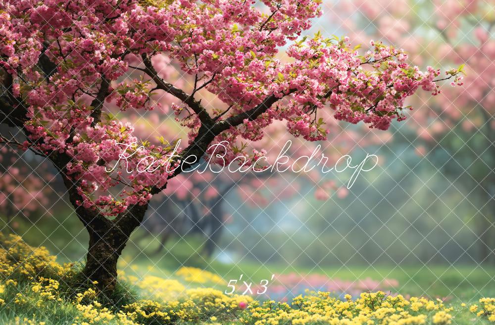 Kate Printemps Cerisier Fleurs Rose Arbre Toile de fond conçue par Emetselch - Kate Backdrop FR