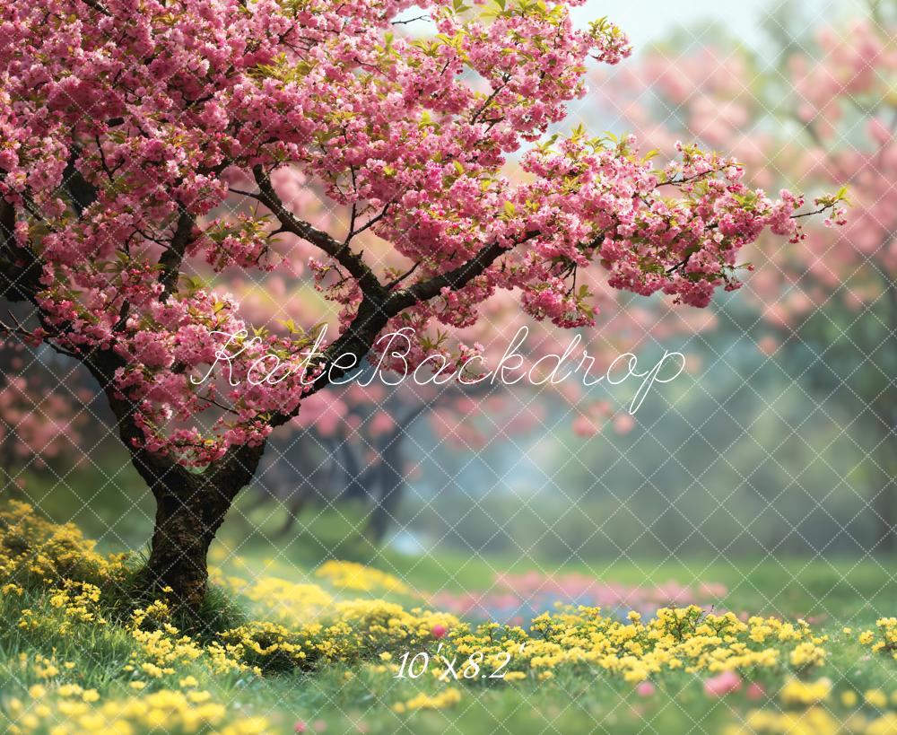 Kate Printemps Cerisier Fleurs Rose Arbre Toile de fond conçue par Emetselch - Kate Backdrop FR
