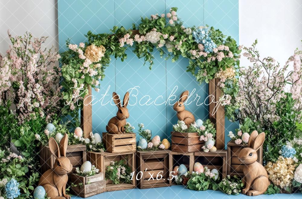 Kate Printemps Lapin Jardin Arche Toile de fond conçue par Patty Roberts - Kate Backdrop FR