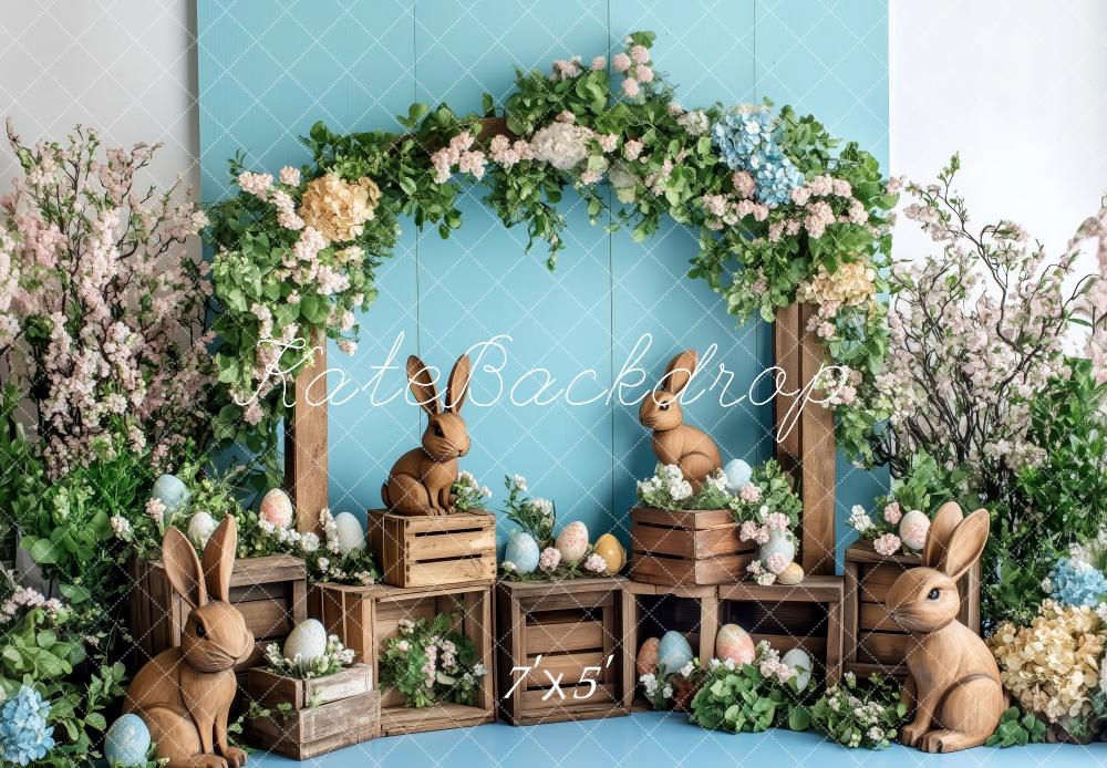Kate Printemps Lapin Jardin Arche Toile de fond conçue par Patty Roberts - Kate Backdrop FR