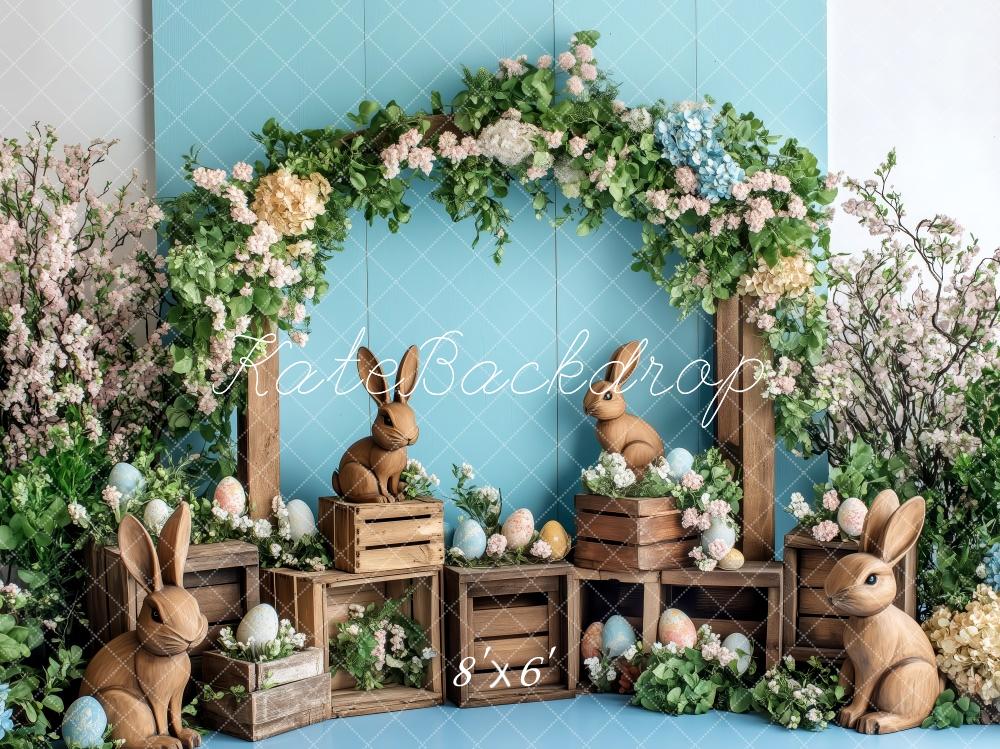 Kate Printemps Lapin Jardin Arche Toile de fond conçue par Patty Roberts - Kate Backdrop FR