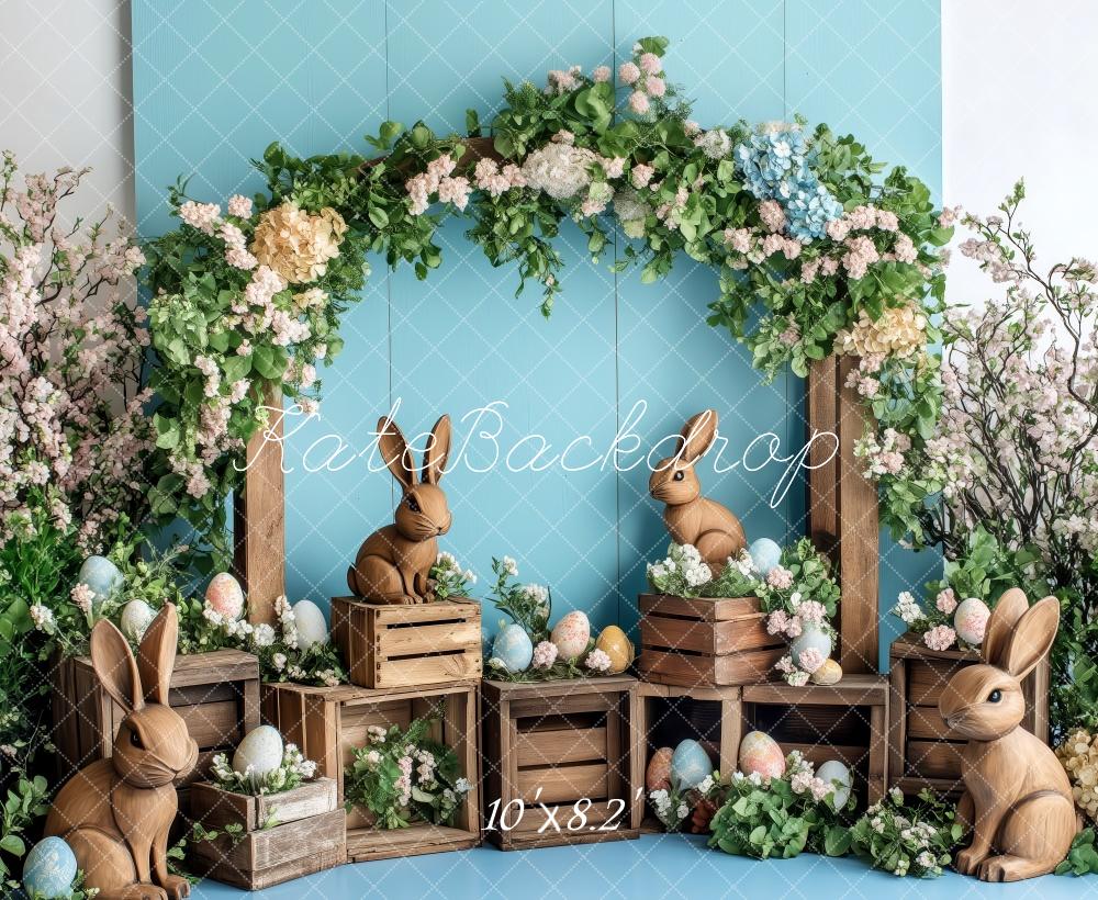 Kate Printemps Lapin Jardin Arche Toile de fond conçue par Patty Roberts - Kate Backdrop FR