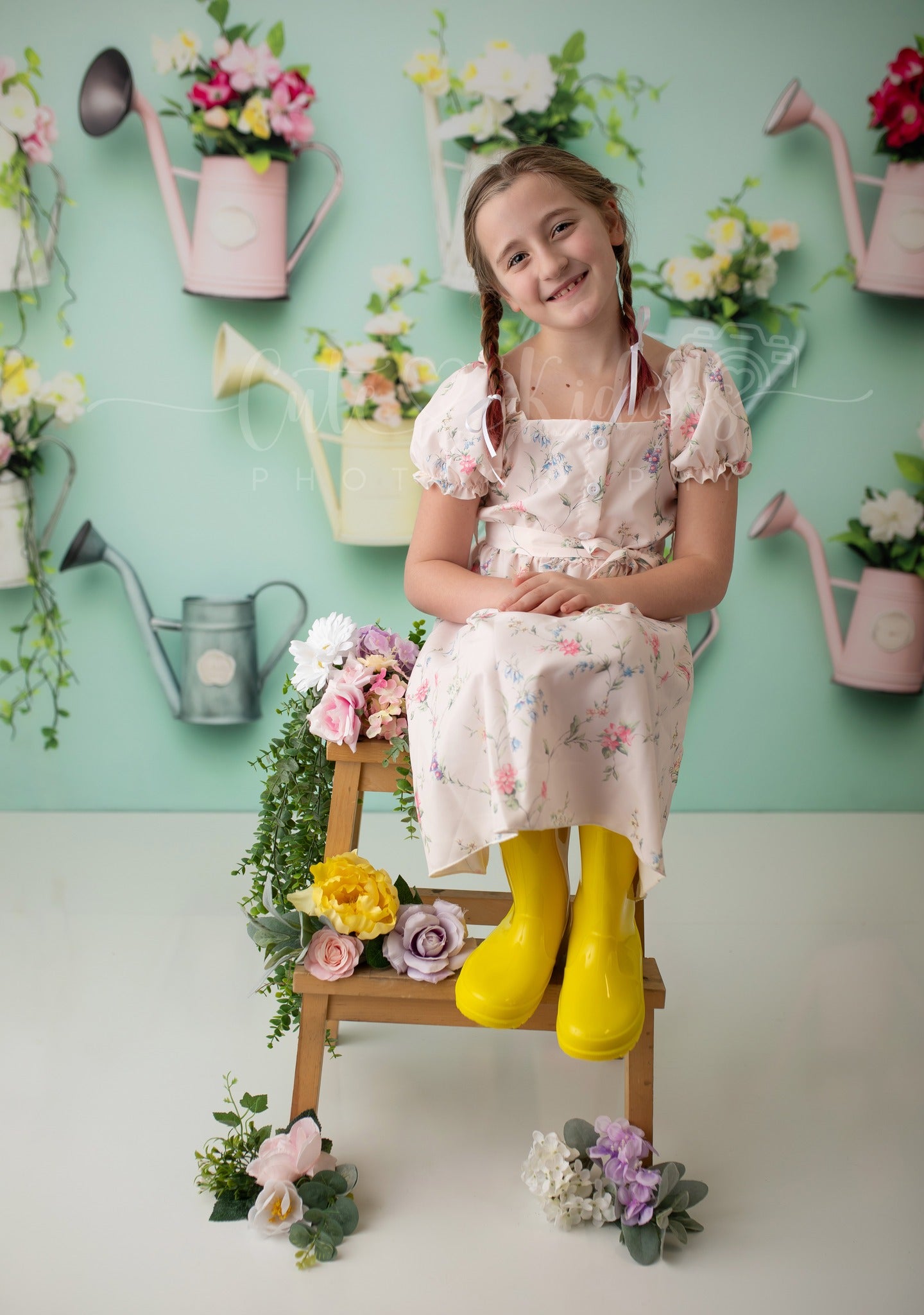 Kate Printemps Outils de Jardinage Toile de fond conçue par Patty Roberts - Kate Backdrop FR