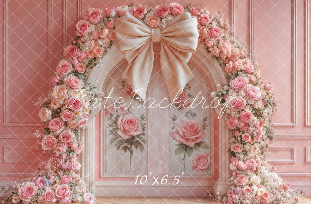 Kate Fleur Arche Rose Nœud Roses Toile de fond conçue par Emetselch - Kate Backdrop FR