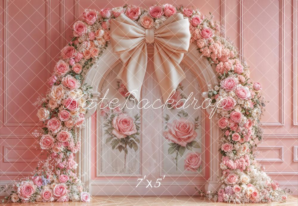 Kate Fleur Arche Rose Nœud Roses Toile de fond conçue par Emetselch - Kate Backdrop FR