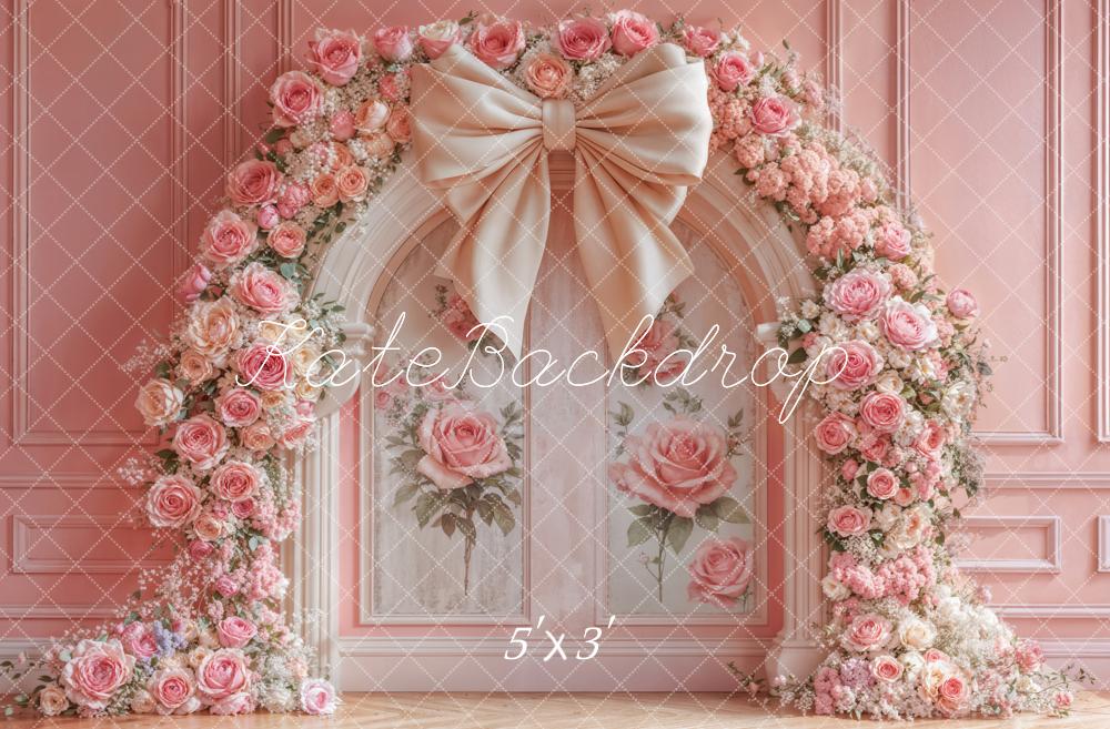 Kate Fleur Arche Rose Nœud Roses Toile de fond conçue par Emetselch - Kate Backdrop FR