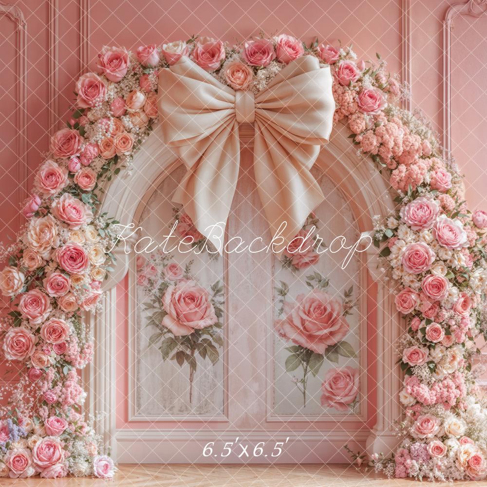 Kate Fleur Arche Rose Nœud Roses Toile de fond conçue par Emetselch - Kate Backdrop FR
