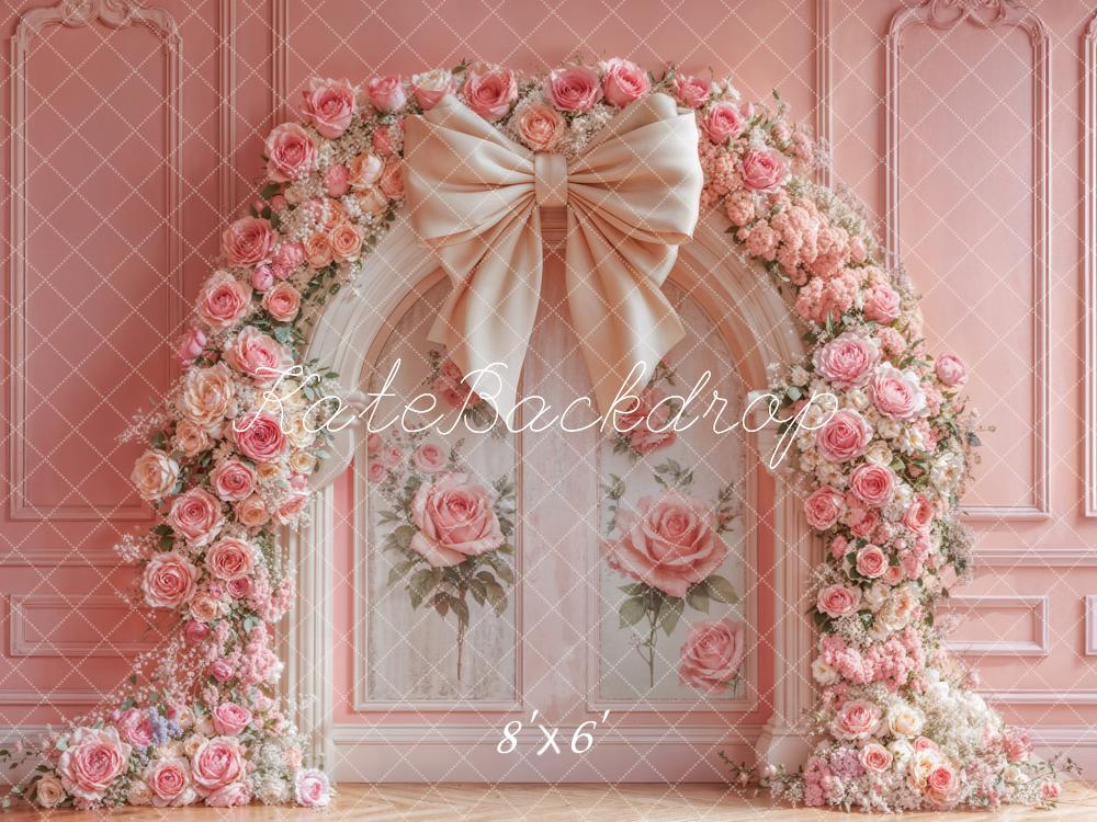 Kate Fleur Arche Rose Nœud Roses Toile de fond conçue par Emetselch - Kate Backdrop FR