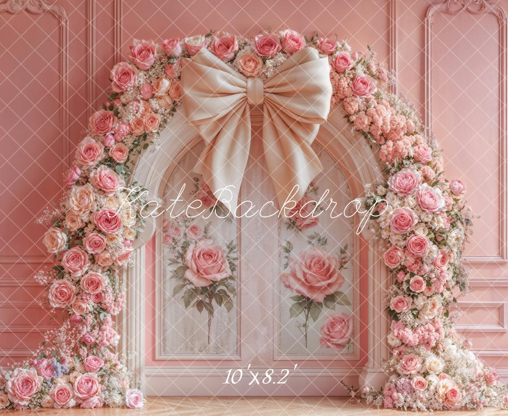 Kate Fleur Arche Rose Nœud Roses Toile de fond conçue par Emetselch - Kate Backdrop FR