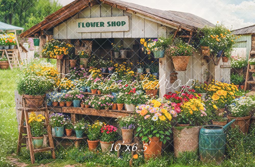 Kate Printemps Boutique de Fleurs Rustique Toile de fond conçue par Emetselch - Kate Backdrop FR