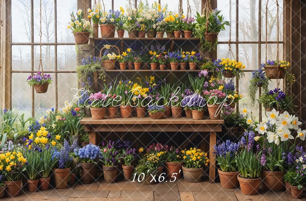 Kate Printemps Fleurs Fenêtre Intérieur Toile de fond conçue par Emetselch - Kate Backdrop FR