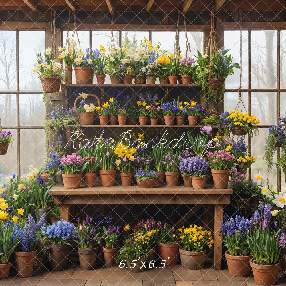 Kate Printemps Fleurs Fenêtre Intérieur Toile de fond conçue par Emetselch - Kate Backdrop FR