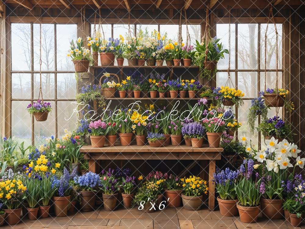 Kate Printemps Fleurs Fenêtre Intérieur Toile de fond conçue par Emetselch - Kate Backdrop FR