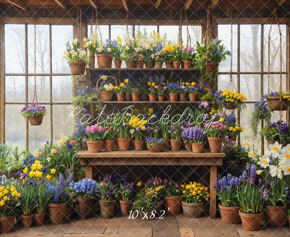 Kate Printemps Fleurs Fenêtre Intérieur Toile de fond conçue par Emetselch - Kate Backdrop FR