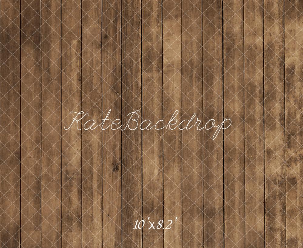 Kate Rustique Planche de bois Marron Sol Toile de fond conçue par Kate Image - Kate Backdrop FR