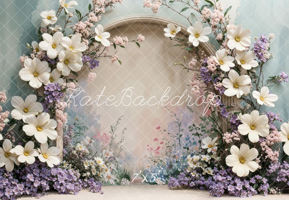 Kate Printemps Fleurs Arche Violet Toile de fond conçue par Emetselch - Kate Backdrop FR