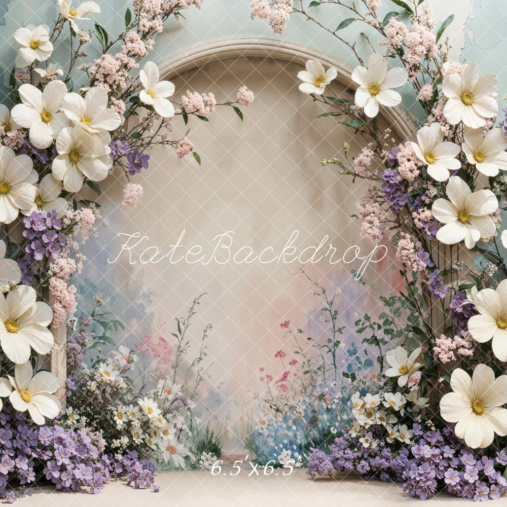 Kate Printemps Fleurs Arche Violet Toile de fond conçue par Emetselch - Kate Backdrop FR
