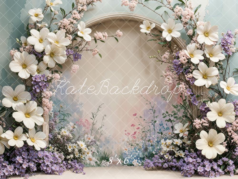 Kate Printemps Fleurs Arche Violet Toile de fond conçue par Emetselch - Kate Backdrop FR