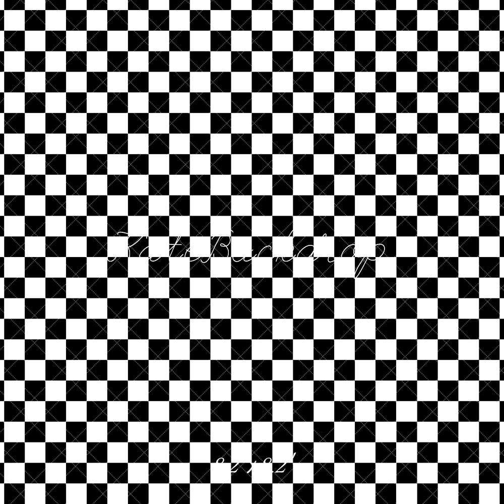 Kate Noir & Blanc Motif à Carreaux Toile de fond conçue par Mandy Ringe - Kate Backdrop FR