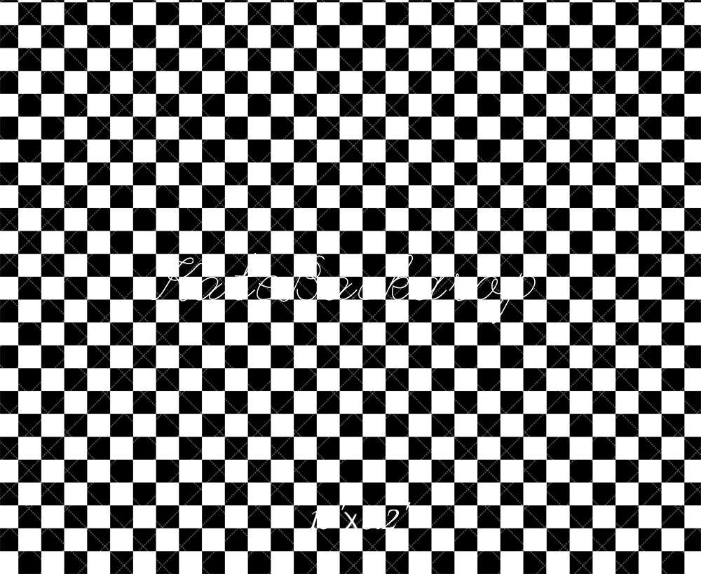 Kate Noir & Blanc Motif à Carreaux Toile de fond conçue par Mandy Ringe - Kate Backdrop FR