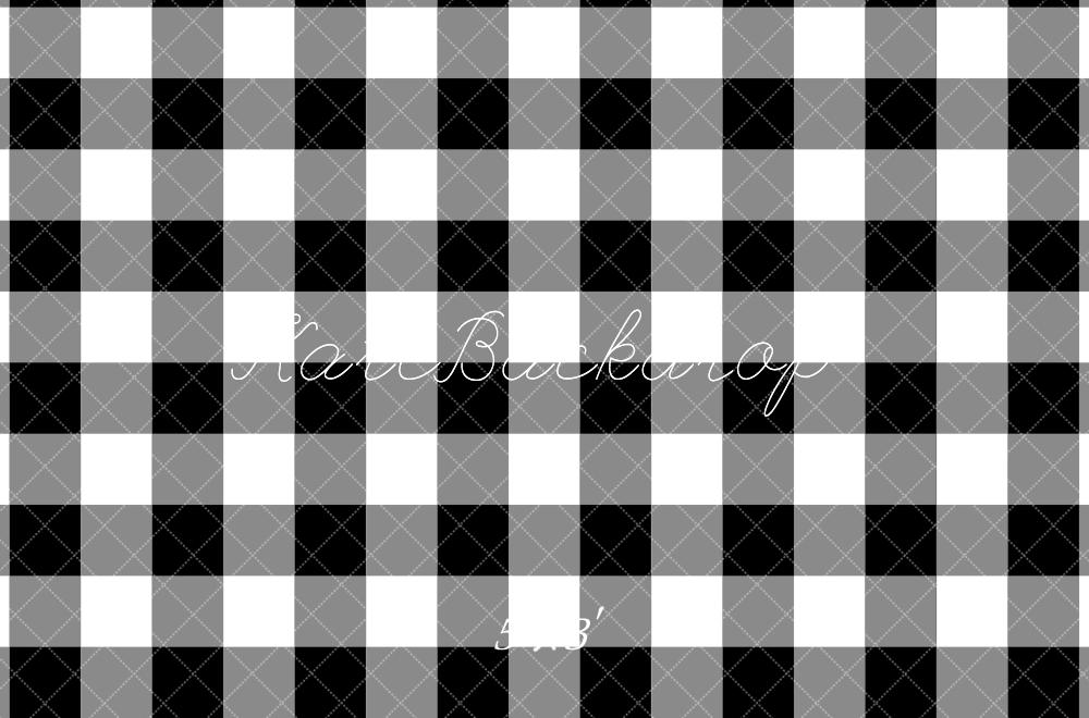 Kate Motif à Carreaux Noir Blanc Toile de fond conçue par Mandy Ringe - Kate Backdrop FR