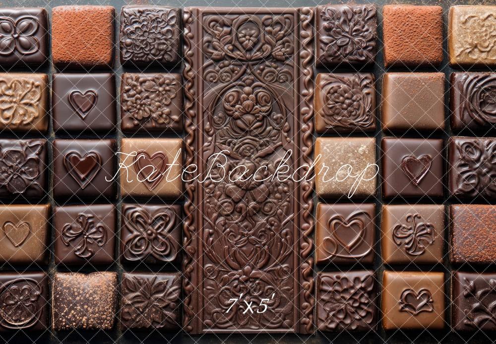 Kate Chocolat Motif Dessert Sol Toile de fond conçue par Mini MakeBelieve - Kate Backdrop FR
