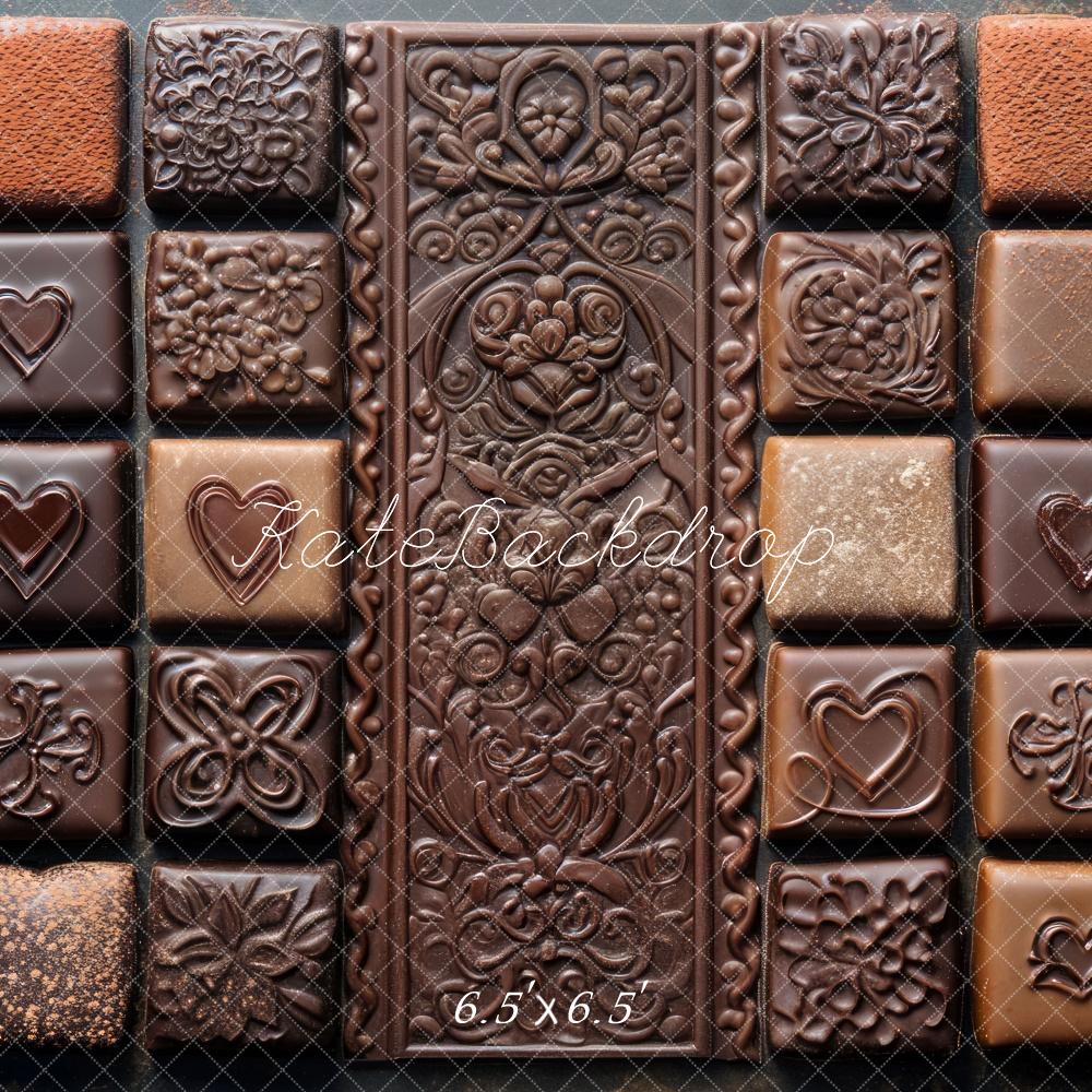 Kate Chocolat Motif Dessert Sol Toile de fond conçue par Mini MakeBelieve - Kate Backdrop FR