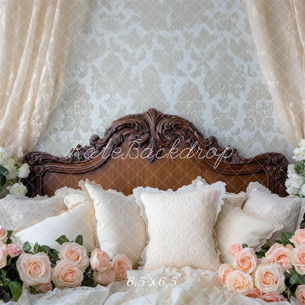 Kate Saint Valentin Élégant Fleur Tête de lit Toile de fond conçue par Mini MakeBelieve - Kate Backdrop FR