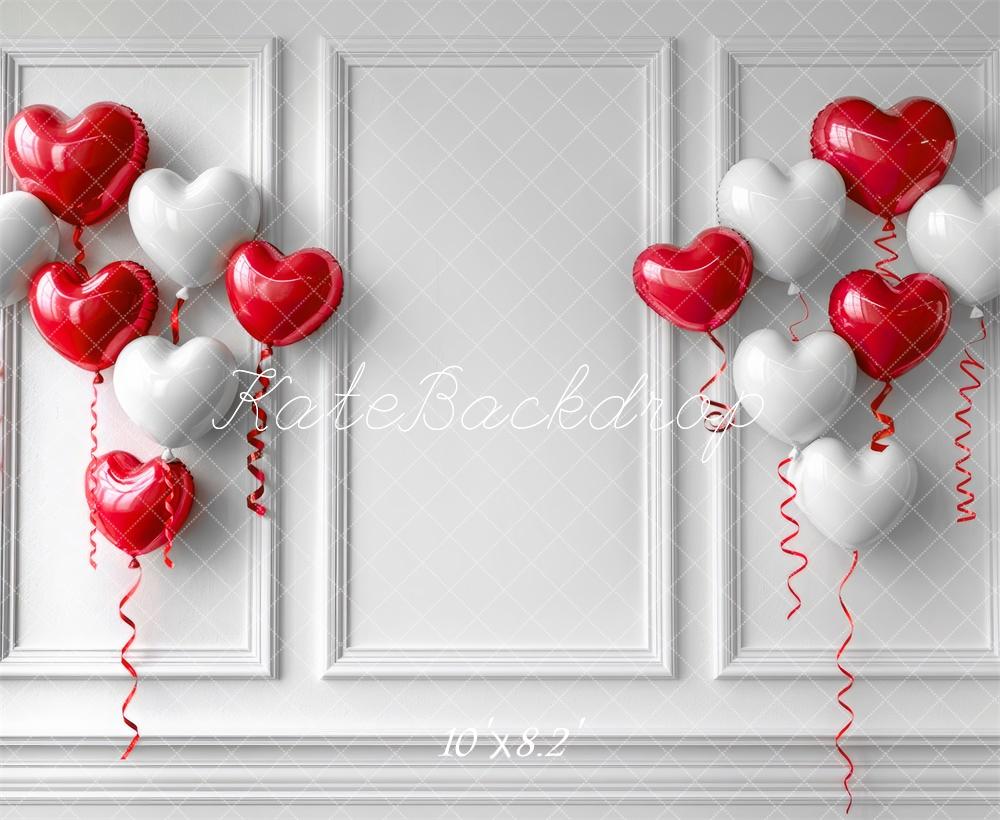 Kate Saint-Valentin Ballons Mur Rétro Toile de fond conçue par Mini MakeBelieve - Kate Backdrop FR