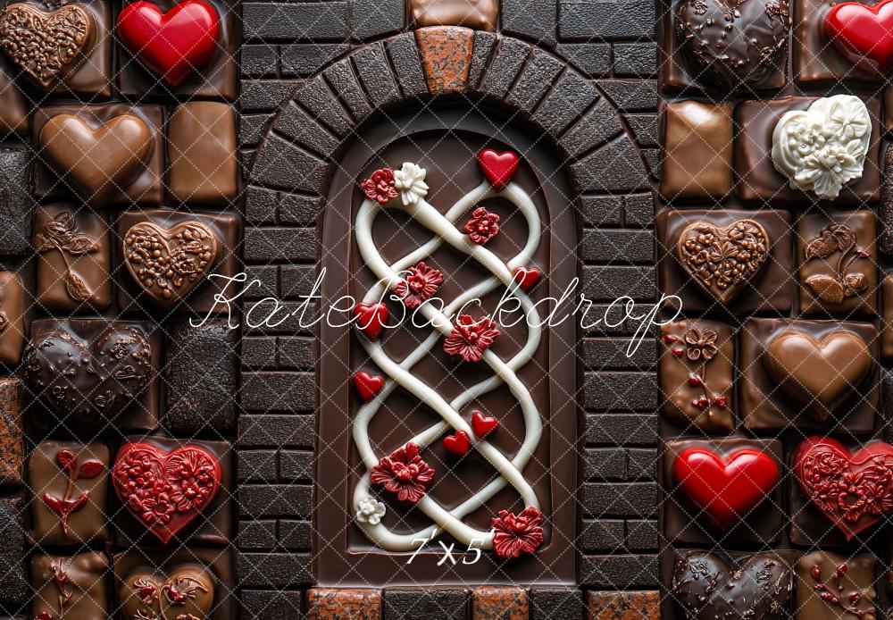 Kate Saint Valentin Chocolat Arche Toile de fond conçue par Mini MakeBelieve - Kate Backdrop FR