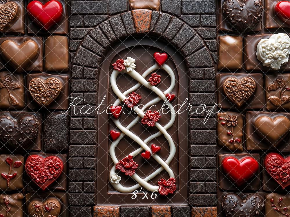 Kate Saint Valentin Chocolat Arche Toile de fond conçue par Mini MakeBelieve - Kate Backdrop FR