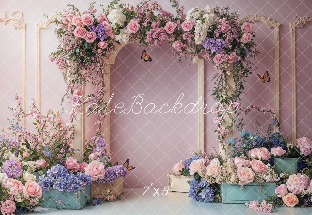 Kate Printemps Mariage Fleur Mur Rétro Rose Toile de fond conçue par Emetselch - Kate Backdrop FR
