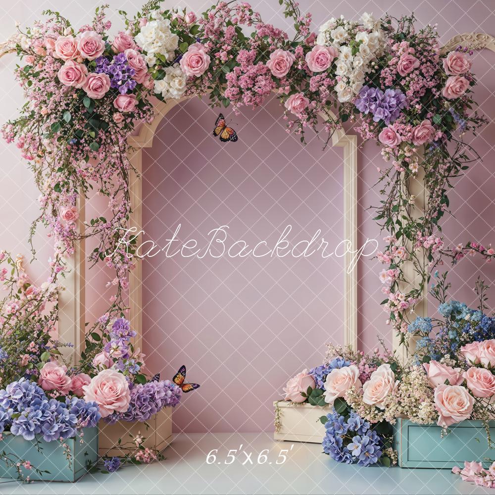 Kate Printemps Mariage Fleur Mur Rétro Rose Toile de fond conçue par Emetselch - Kate Backdrop FR