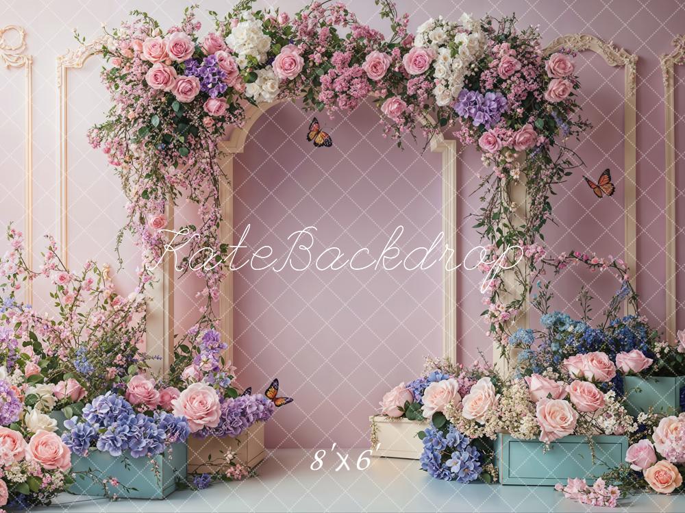 Kate Printemps Mariage Fleur Mur Rétro Rose Toile de fond conçue par Emetselch - Kate Backdrop FR