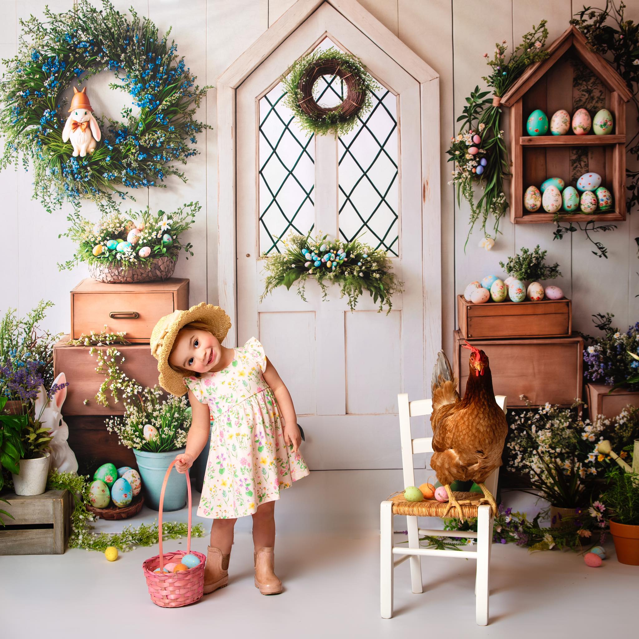 Kate Pâques Lapin Printemps Porte Toile de fond conçue par Emetselch - Kate Backdrop FR