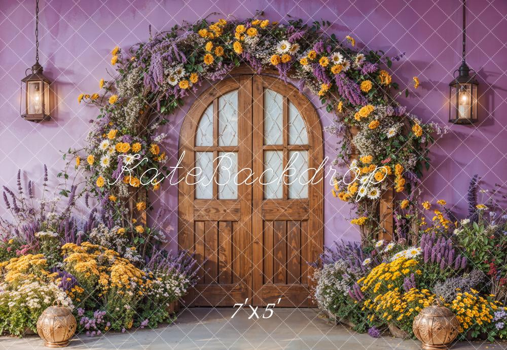 Kate Printemps Fleurs Violet Porte Arche Toile de fond conçue par Emetselch - Kate Backdrop FR