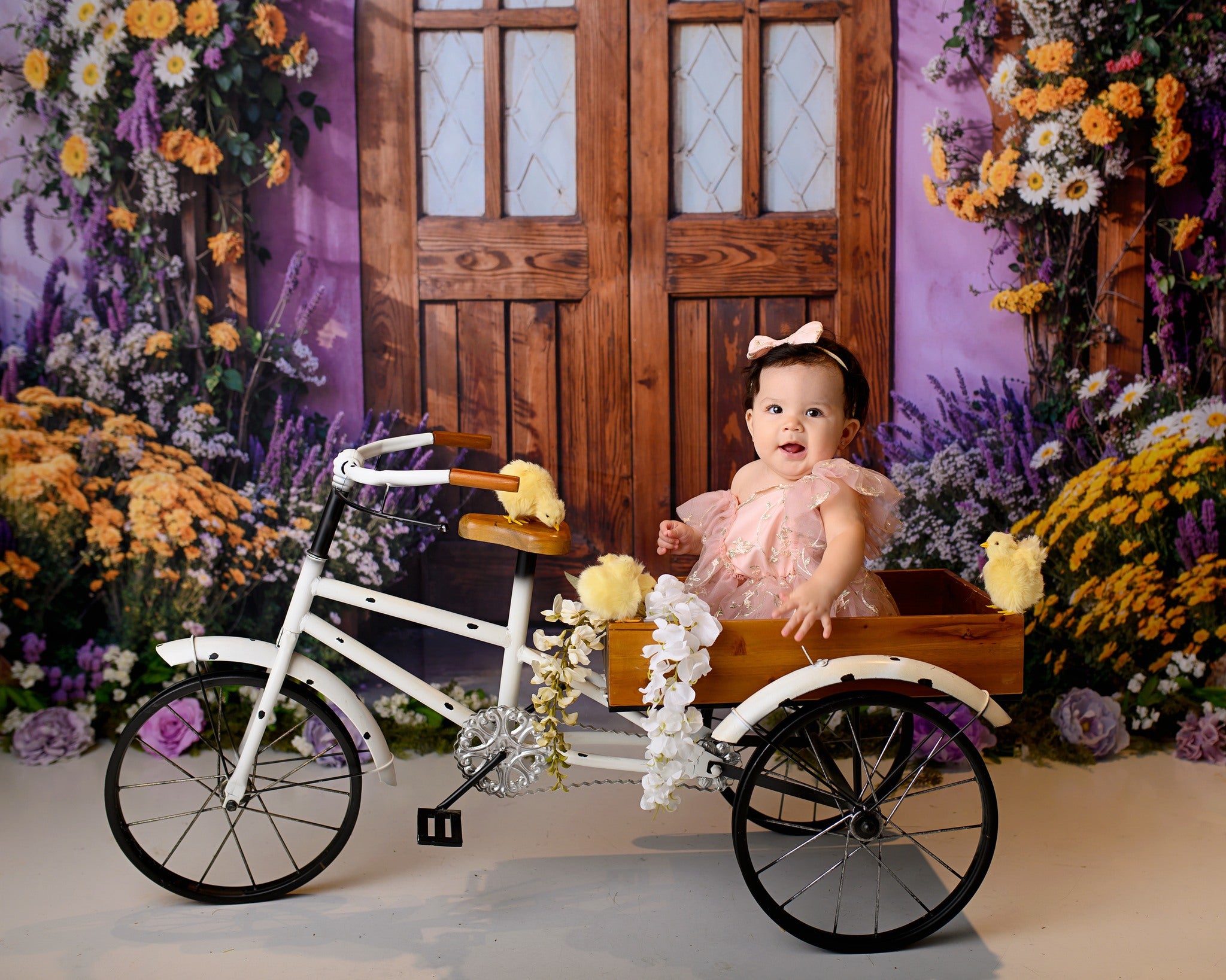 Kate Printemps Fleurs Violet Porte Arche Toile de fond conçue par Emetselch - Kate Backdrop FR