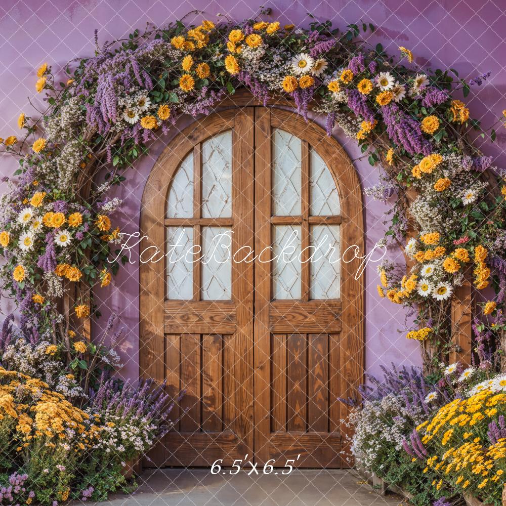 Kate Printemps Fleurs Violet Porte Arche Toile de fond conçue par Emetselch - Kate Backdrop FR
